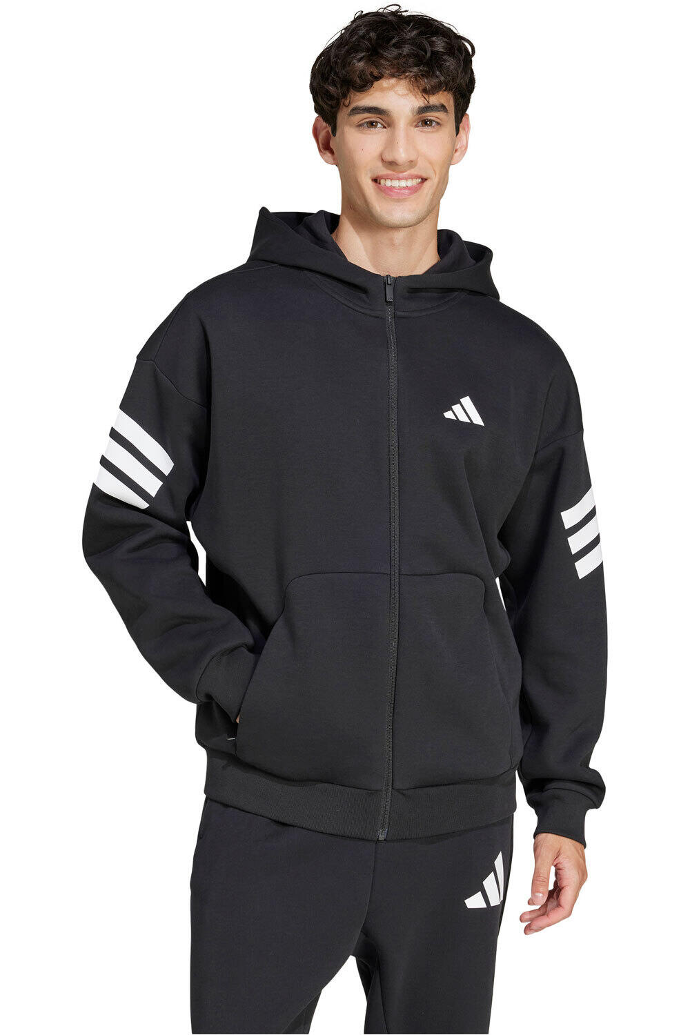 adidas sudadera hombre M FI 3S FZ vista frontal