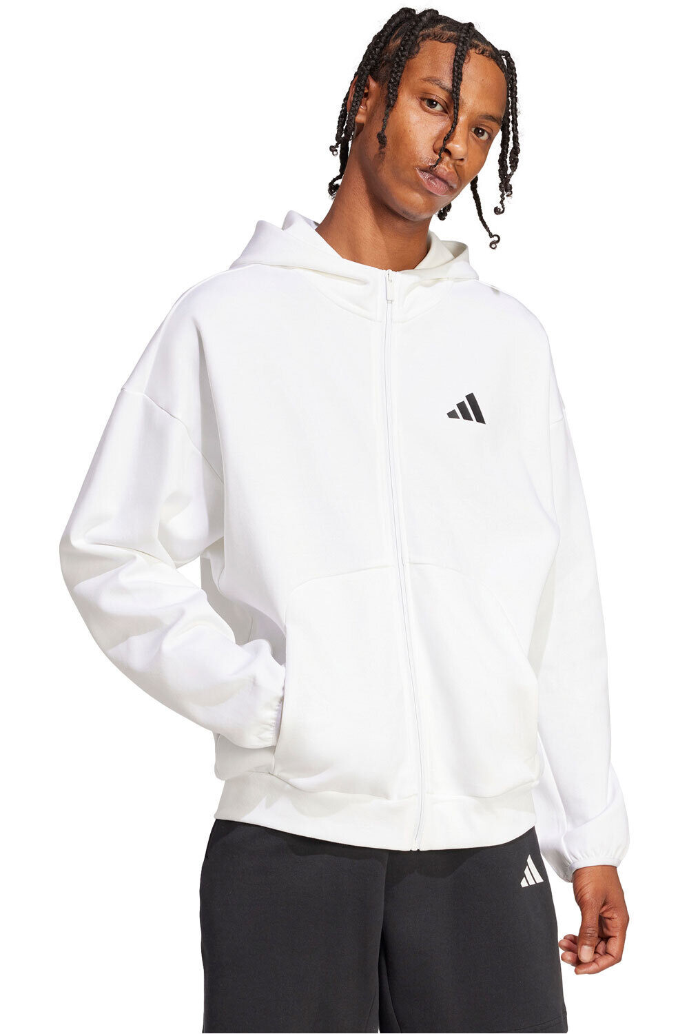 adidas sudadera hombre M FI SL FZ vista frontal