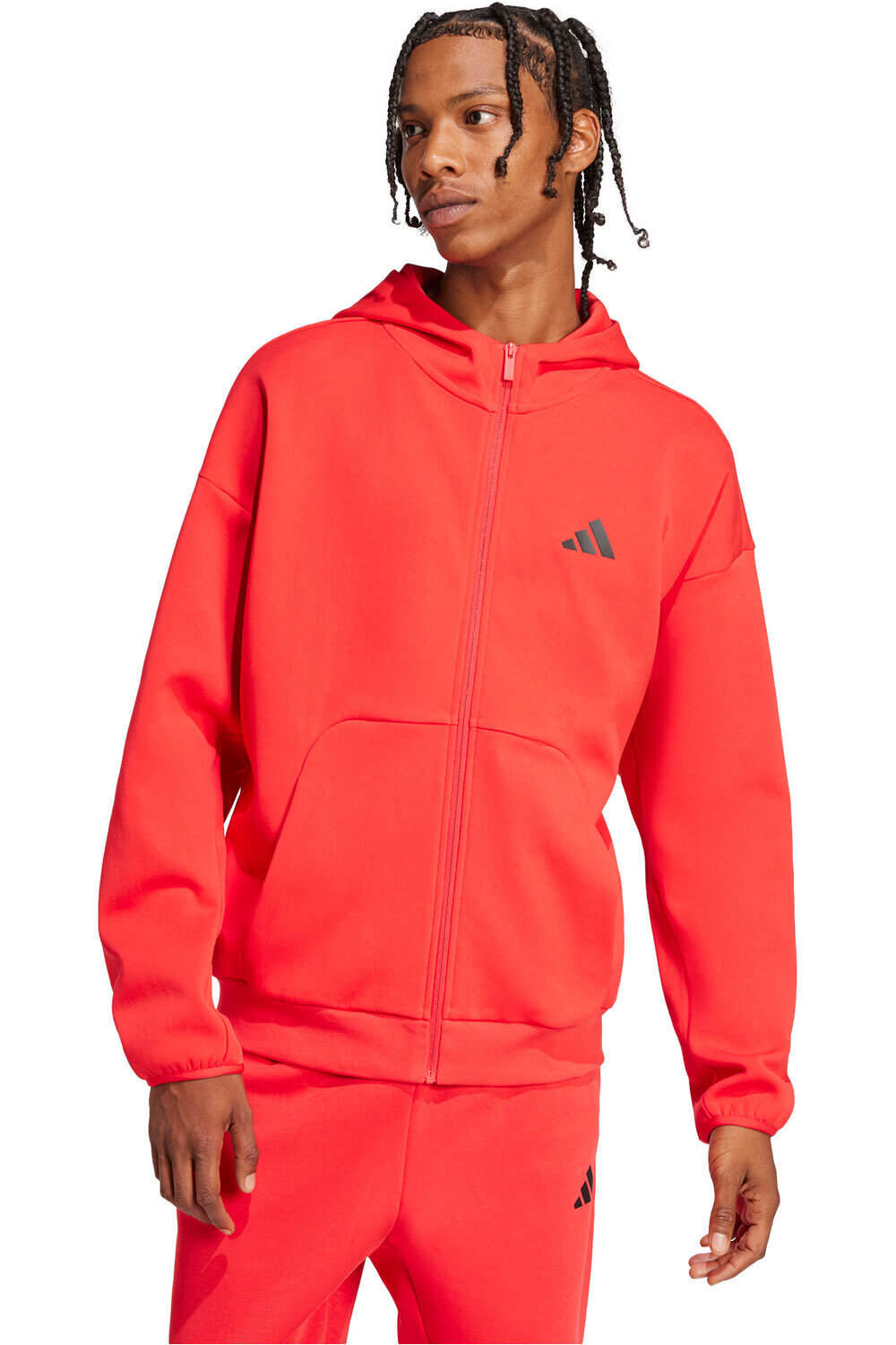 adidas sudadera hombre M FI SL FZ vista frontal