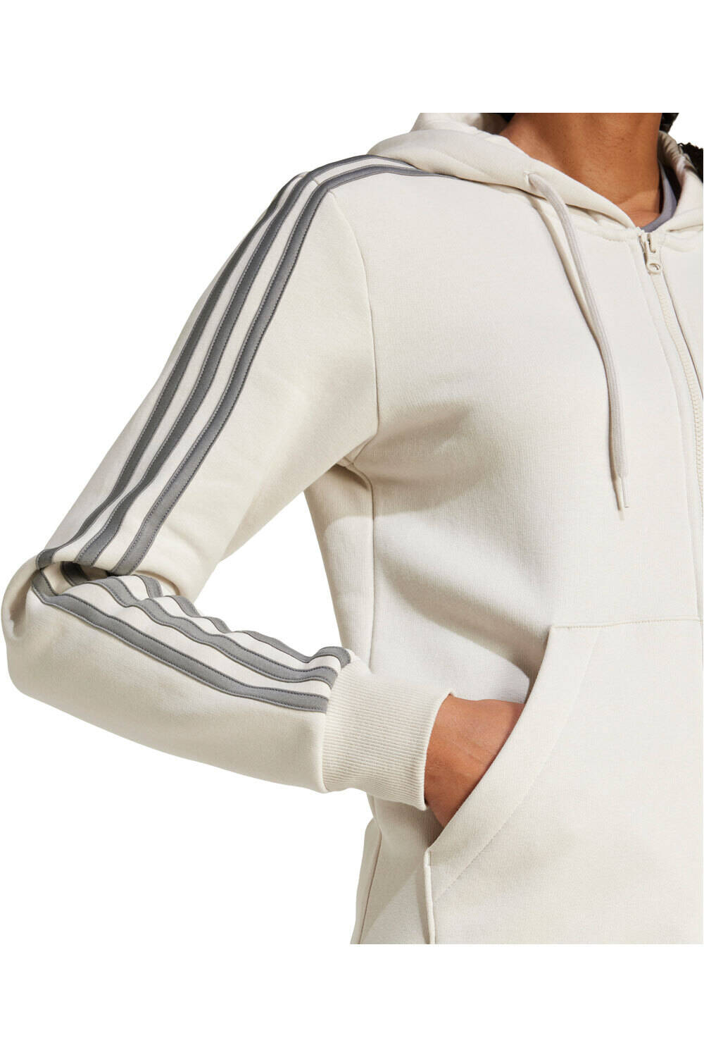 adidas sudadera mujer W 3S FL FZ HD vista detalle