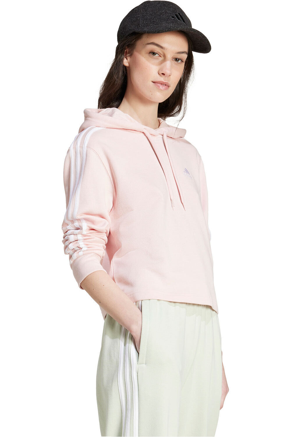 adidas sudadera mujer W 3S FT CR HD vista detalle