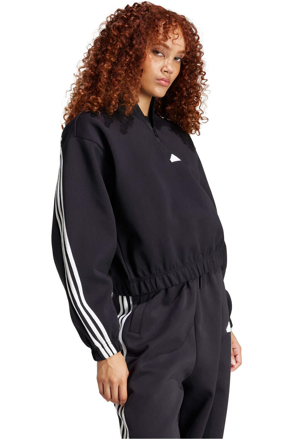 adidas sudadera mujer W FI 3S QZ vista detalle