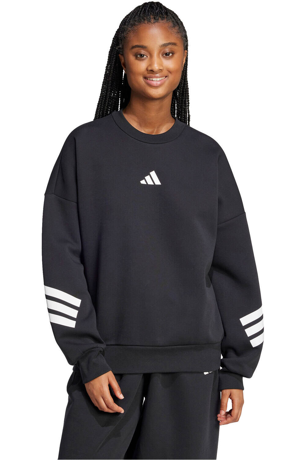 adidas sudadera mujer W FI 3S SWT vista frontal