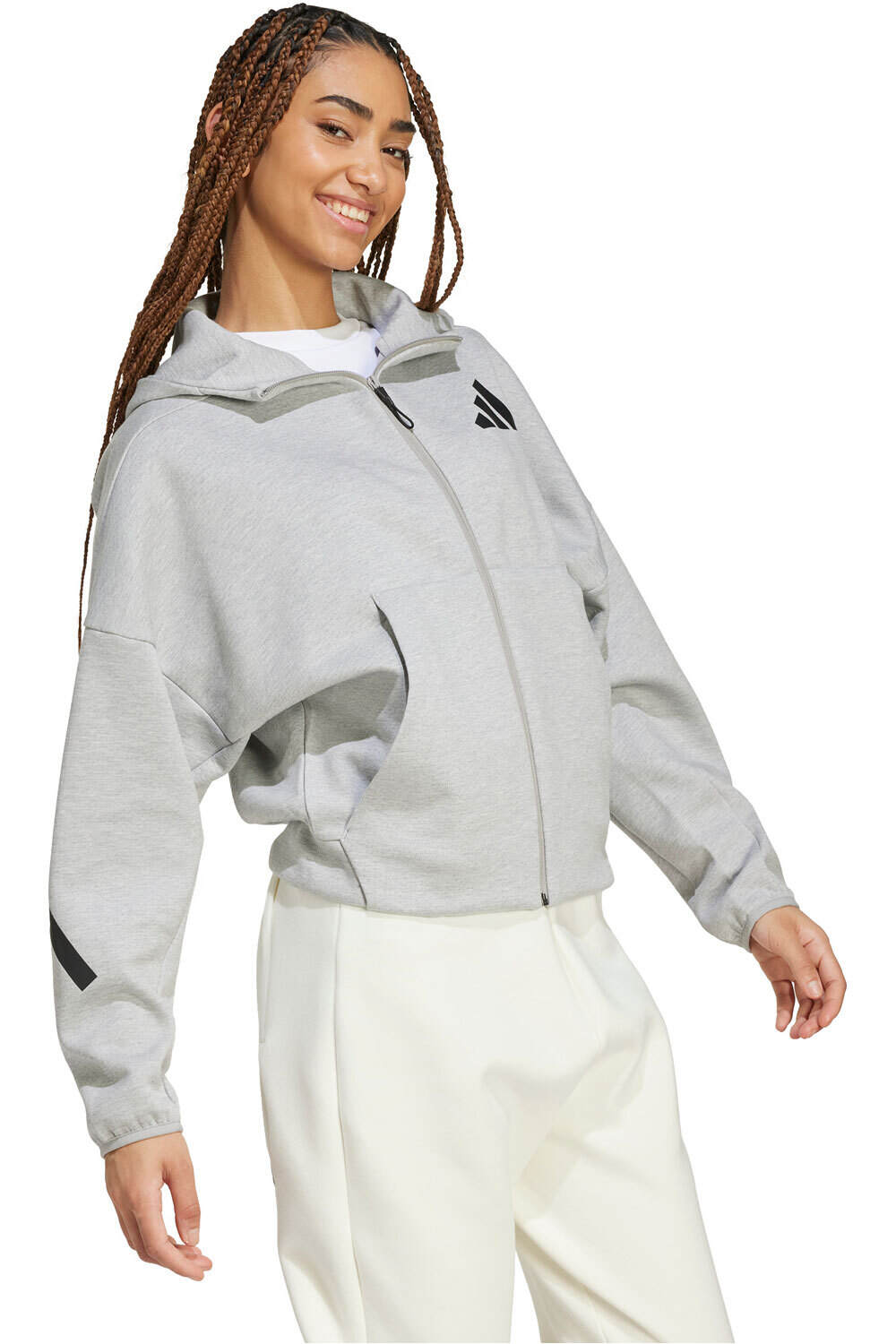 adidas sudadera mujer W Z.N.E. FZ vista detalle