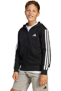 adidas sudadera niño J 3S FL FZ HD vista frontal