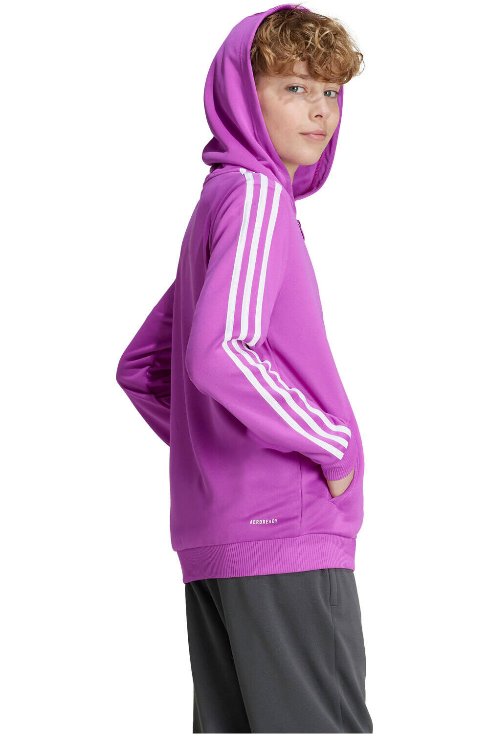 adidas sudadera niño U TR-ES 3S FZHD vista trasera