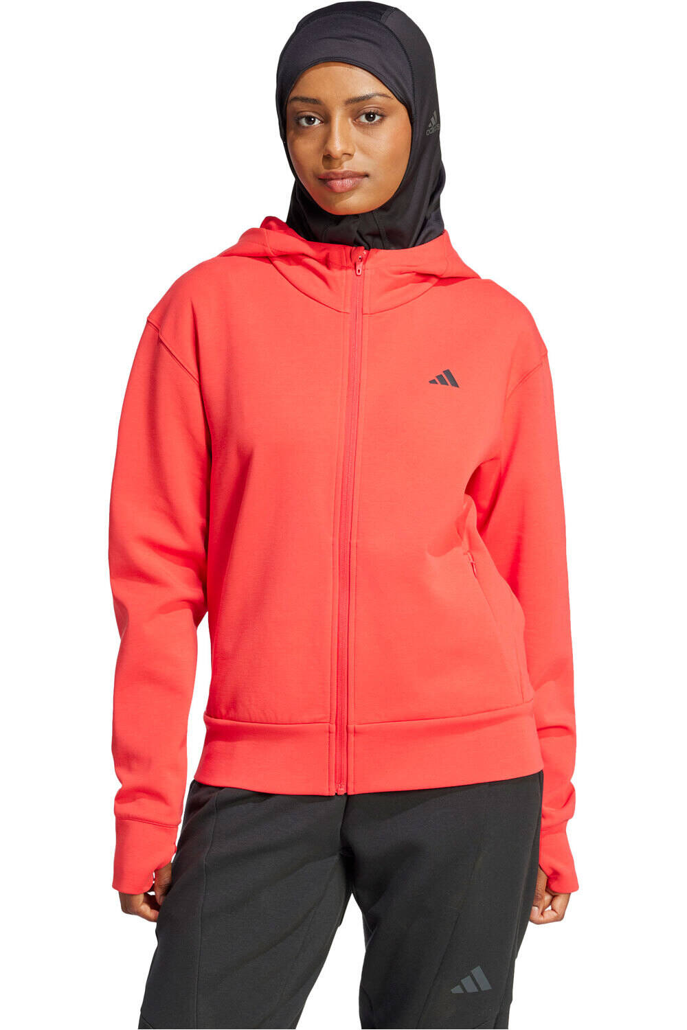 adidas sudaderas deportivas mujer D4T FZ HOODIE vista frontal