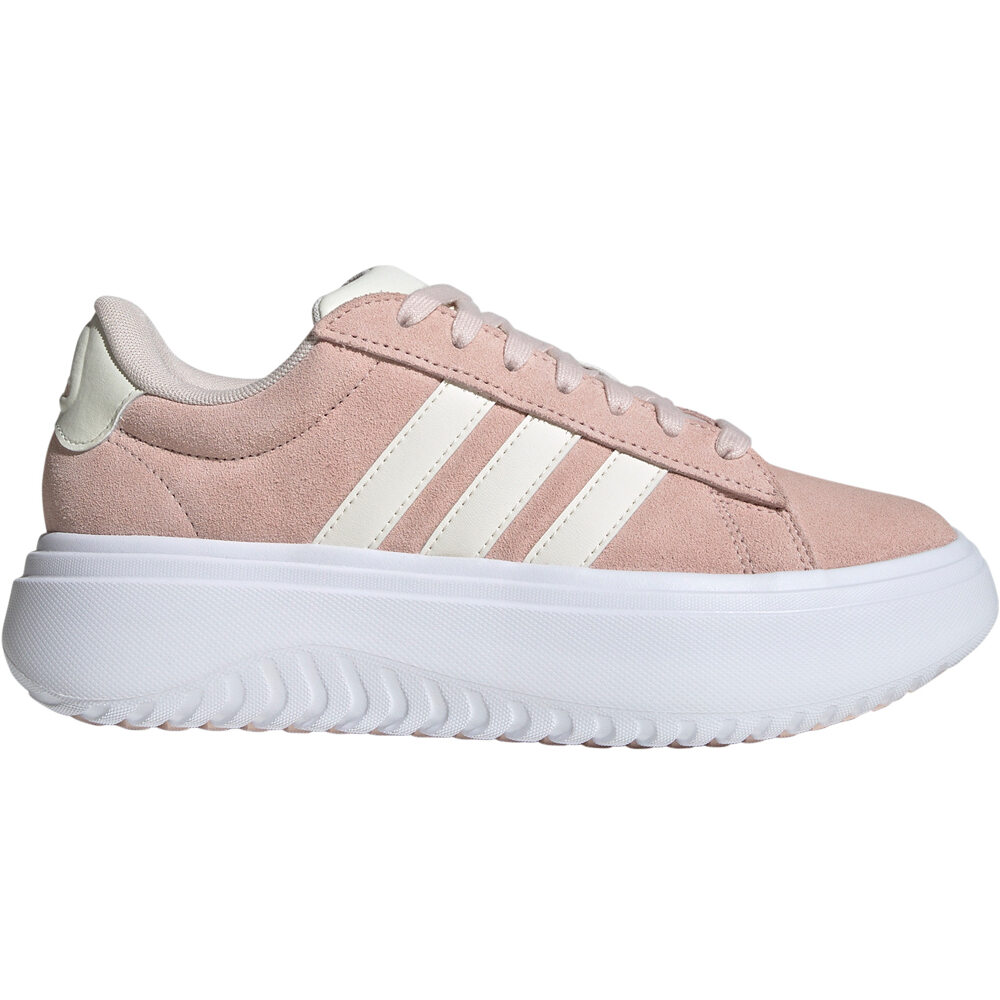 adidas zapatilla moda mujer GRAND COURT PLATFORM SUEDE lateral exterior