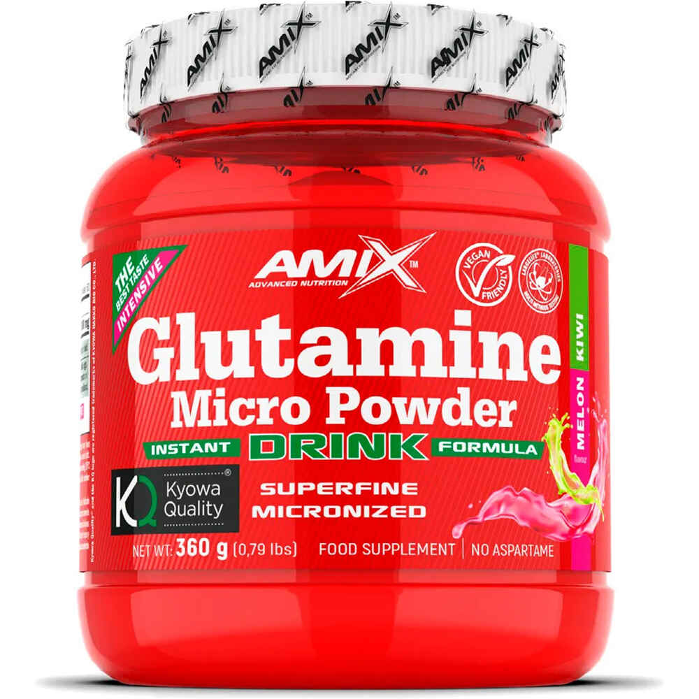 Amix Nutrition Aminoacidos L-GLUTAMINE POWDER DRINK 360 GR Meln-ki vista frontal