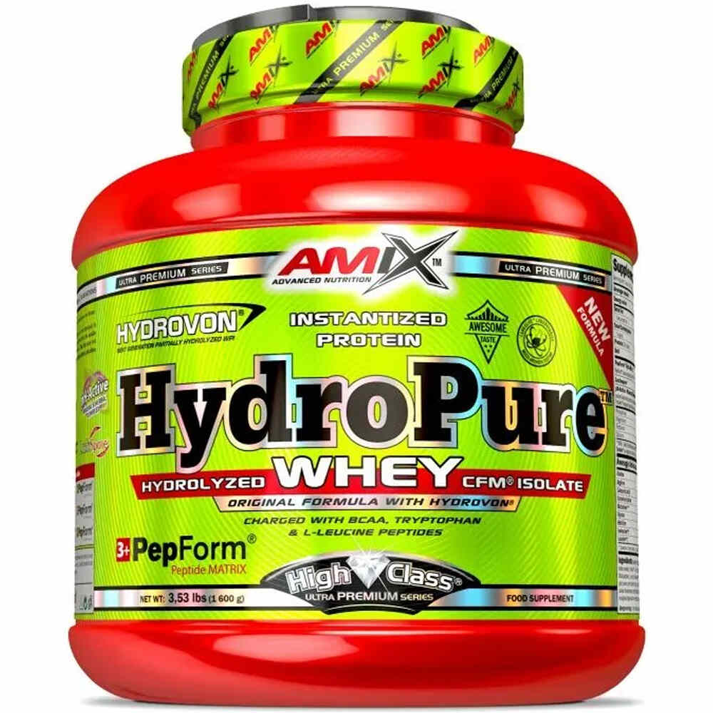 Amix Nutrition Proteinas Hidrolizadas HYDROPURE WHEY CFM 1600 GR Crema Cacahue vista frontal