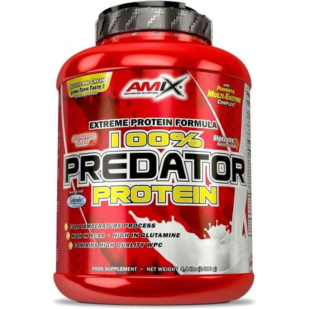 Amix Nutrition proteínas PREDATOR PROTEIN 2 KG Platano vista frontal