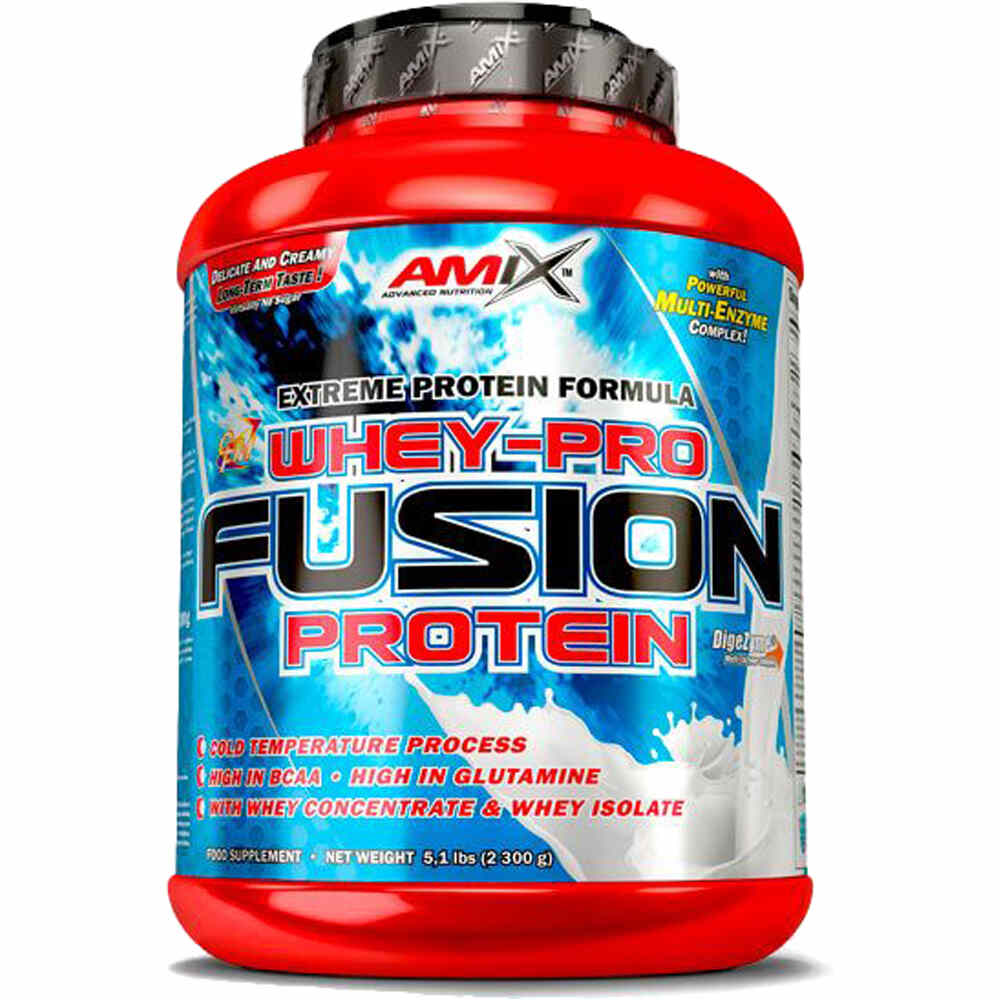 Amix Nutrition proteínas WHEY-PRO FUSION 2,3 KG Platano vista frontal