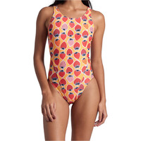 Arena bañador natación mujer BAADOR ARENA STRAWBERRY SWIMSUIT SWIM TECH BACK vista frontal