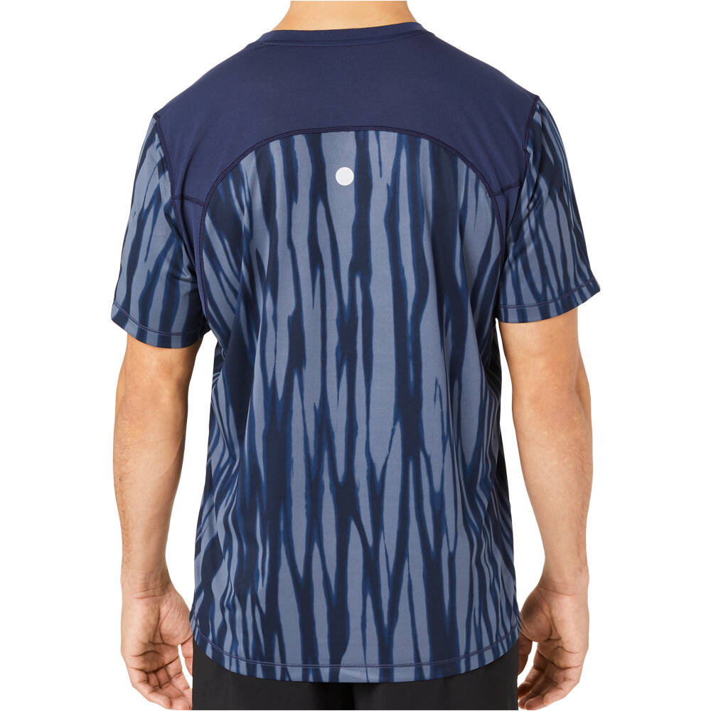 Asics camiseta técnica manga corta hombre ROAD ALL OVER PRINT SS TOP vista trasera