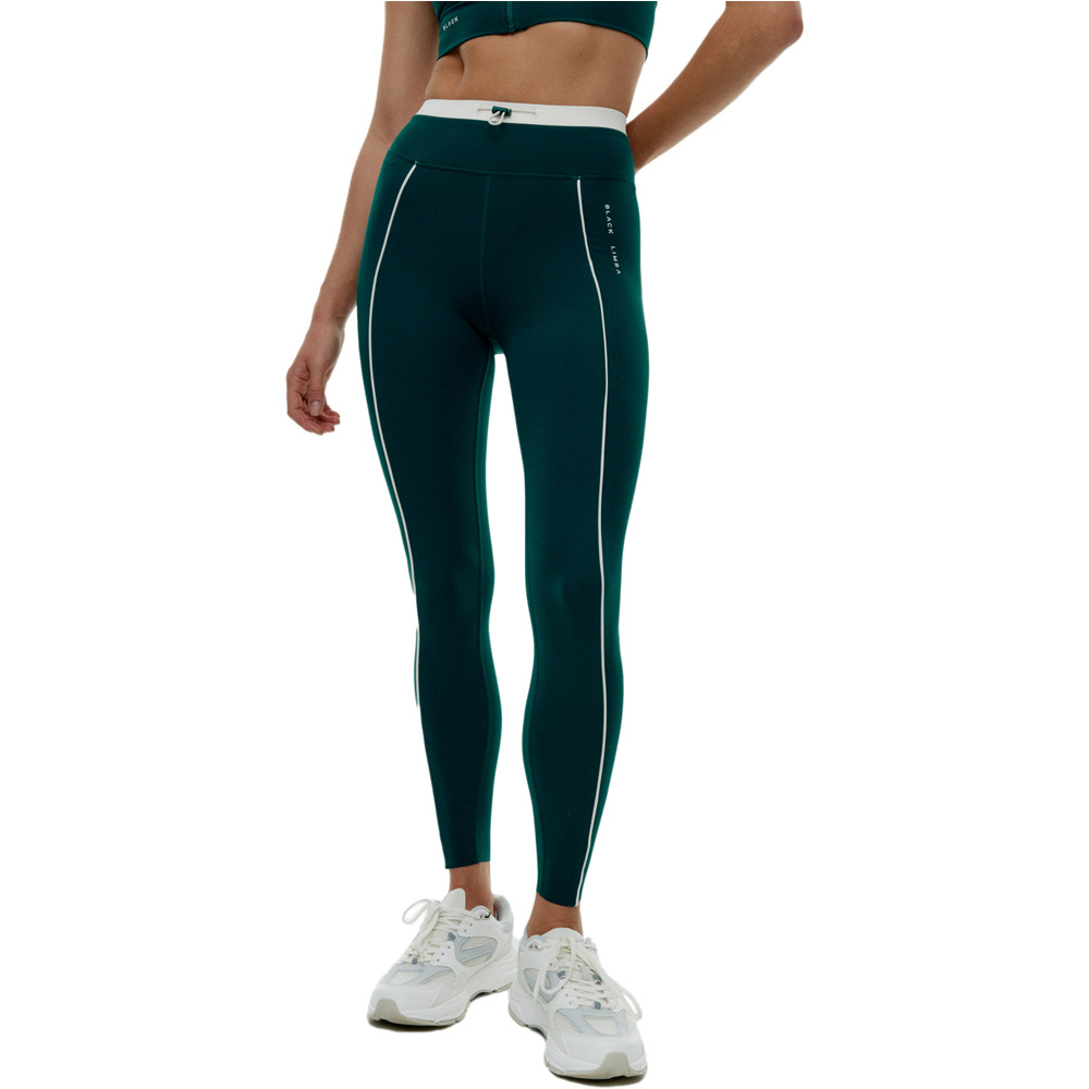 Black Limba pantalones y mallas largas fitness mujer Streetflex vista frontal