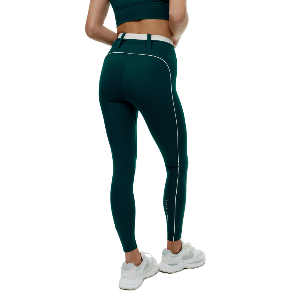 Black Limba pantalones y mallas largas fitness mujer Streetflex vista trasera