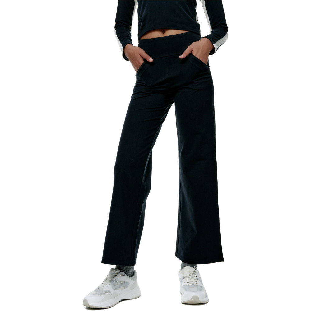 Black Limba pantalones y mallas largas fitness mujer Thermo Trek vista frontal