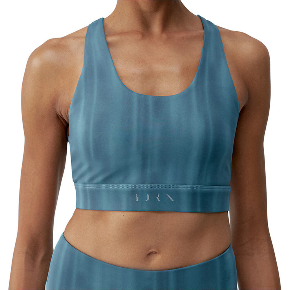 Born Living Yoga Sujetador Yoga Top Blanche vista frontal