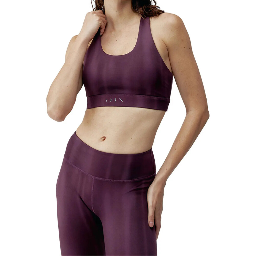 Born Living Yoga Sujetador Yoga Top Blanche vista frontal