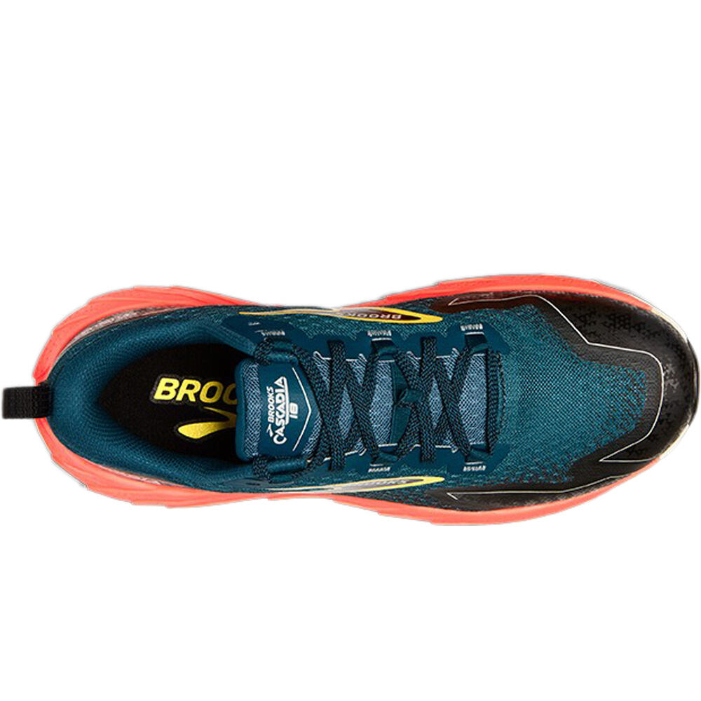 Brooks zapatillas trail hombre Cascadia 18 vista superior