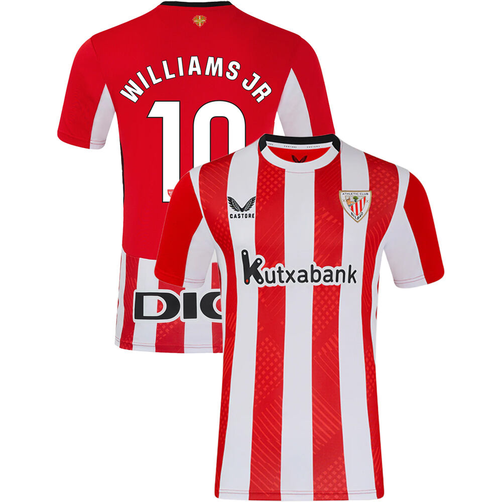 Castore camiseta de fútbol oficiales niño ATHL.BILBAO 25 HOME INF WILLIAMS JR vista frontal