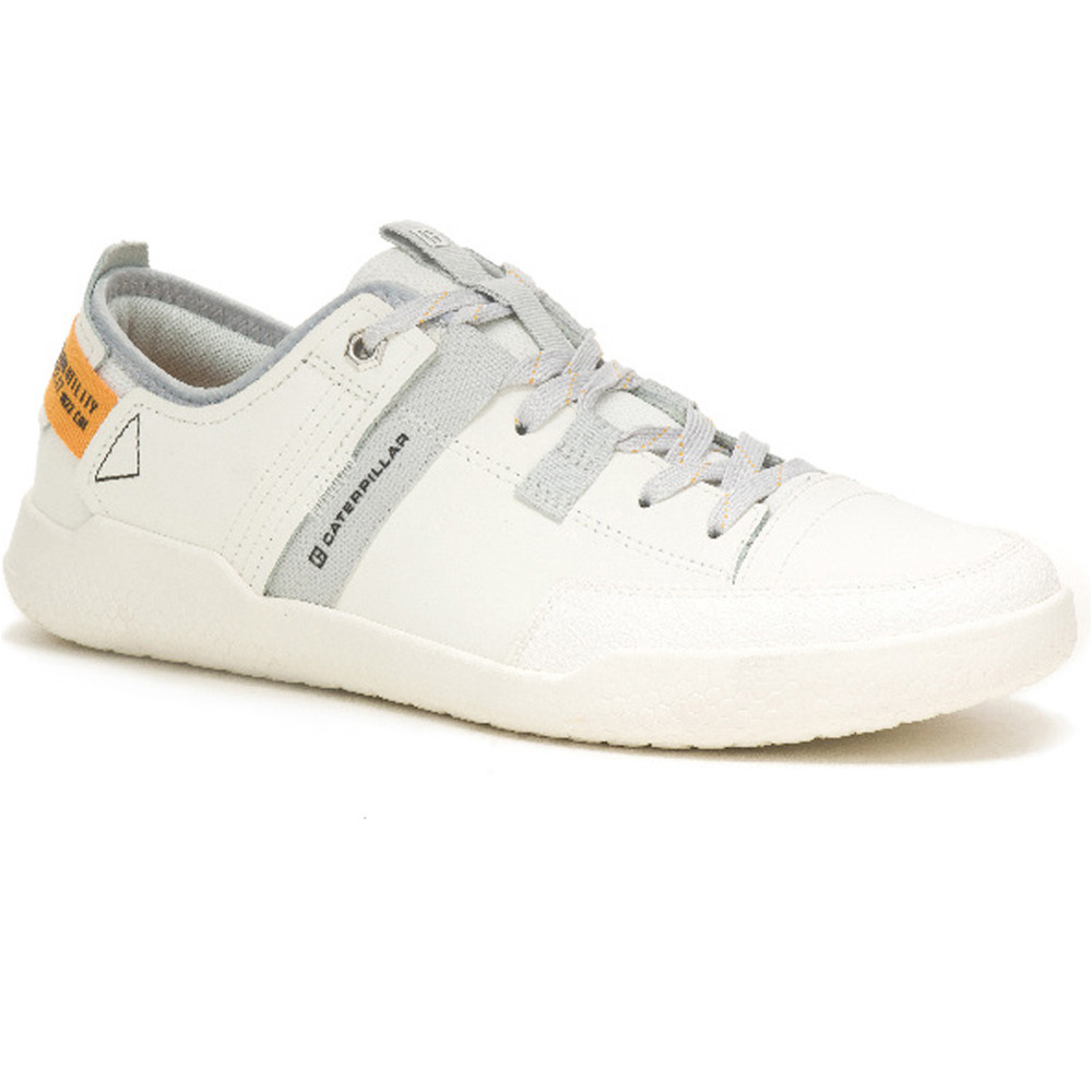 Cat zapatilla moda hombre BRIGHT WHITE-CA lateral exterior