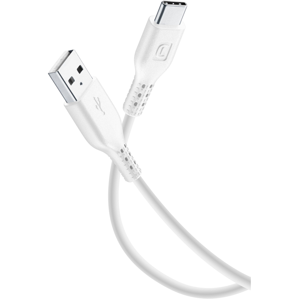 Cellular Line varios electrónica CABLE USB-A USB-C 60CM BLANCO vista frontal