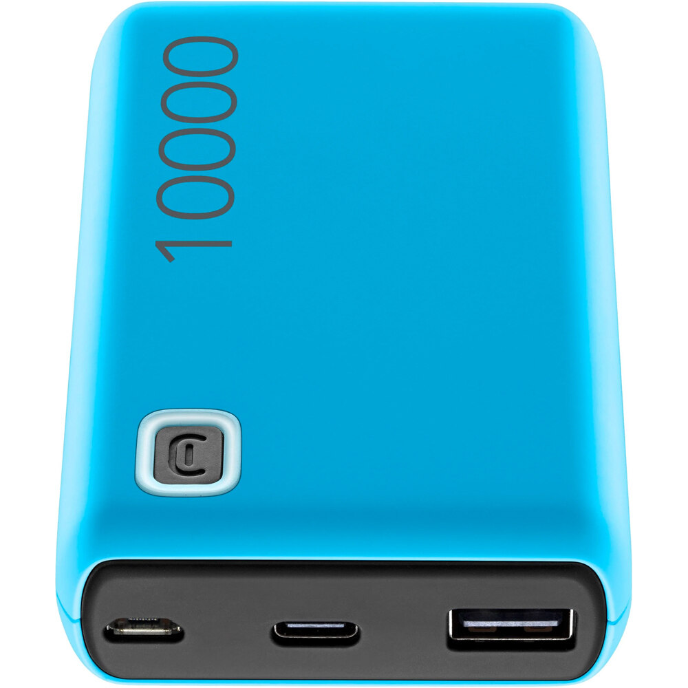 Cellular Line varios electrónica POWERBANK ESSENTIAL 10000MH AZUL vista frontal