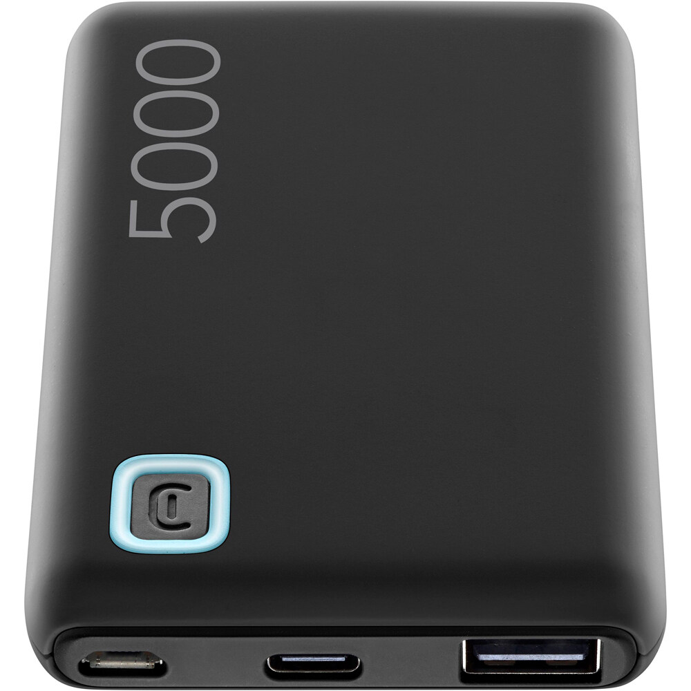 Cellular Line varios electrónica POWERBANK ESSENTIAL 5000MH NEGRA vista frontal