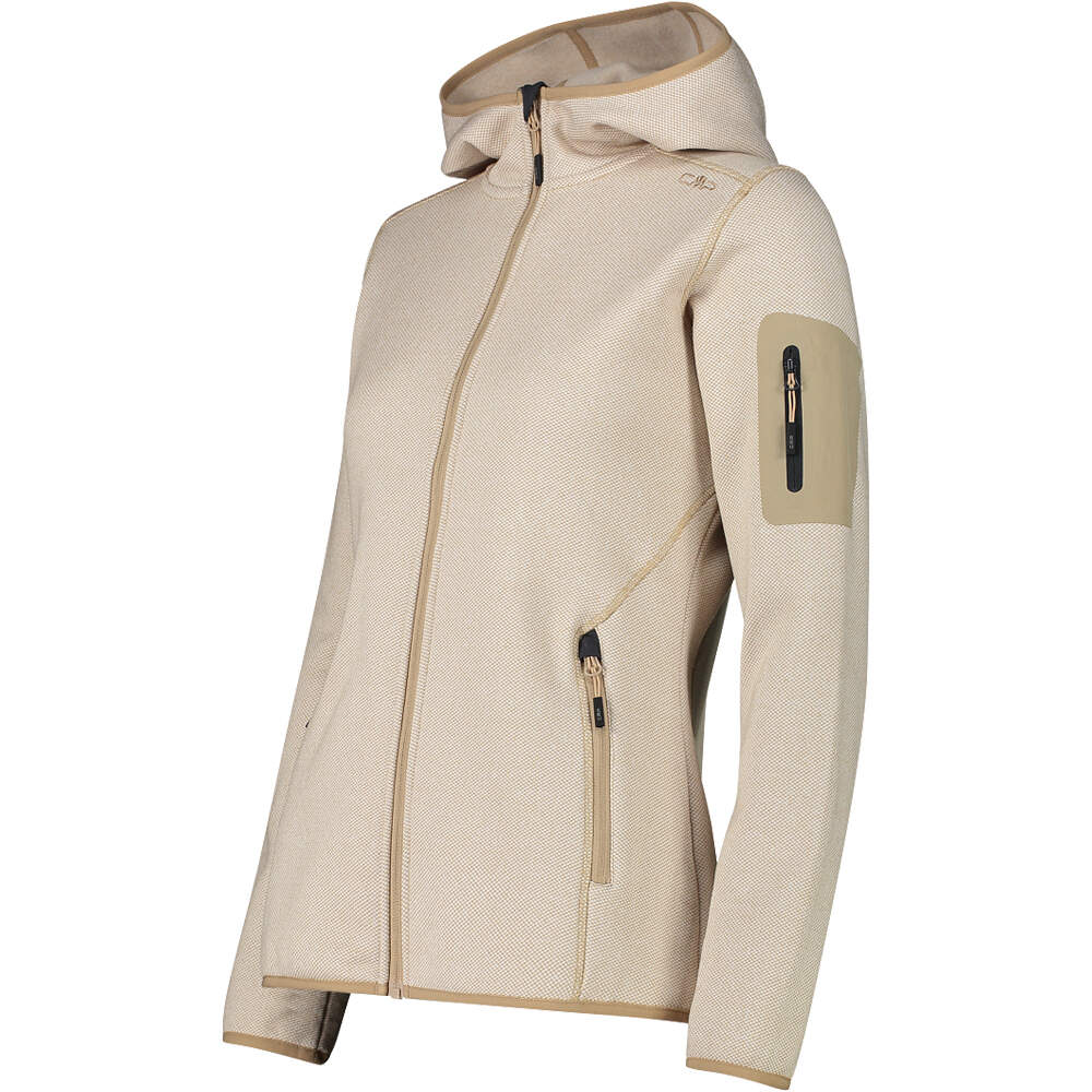 Cmp chaqueta outdoor mujer WOMAN JACKET FIX HOOD vista detalle