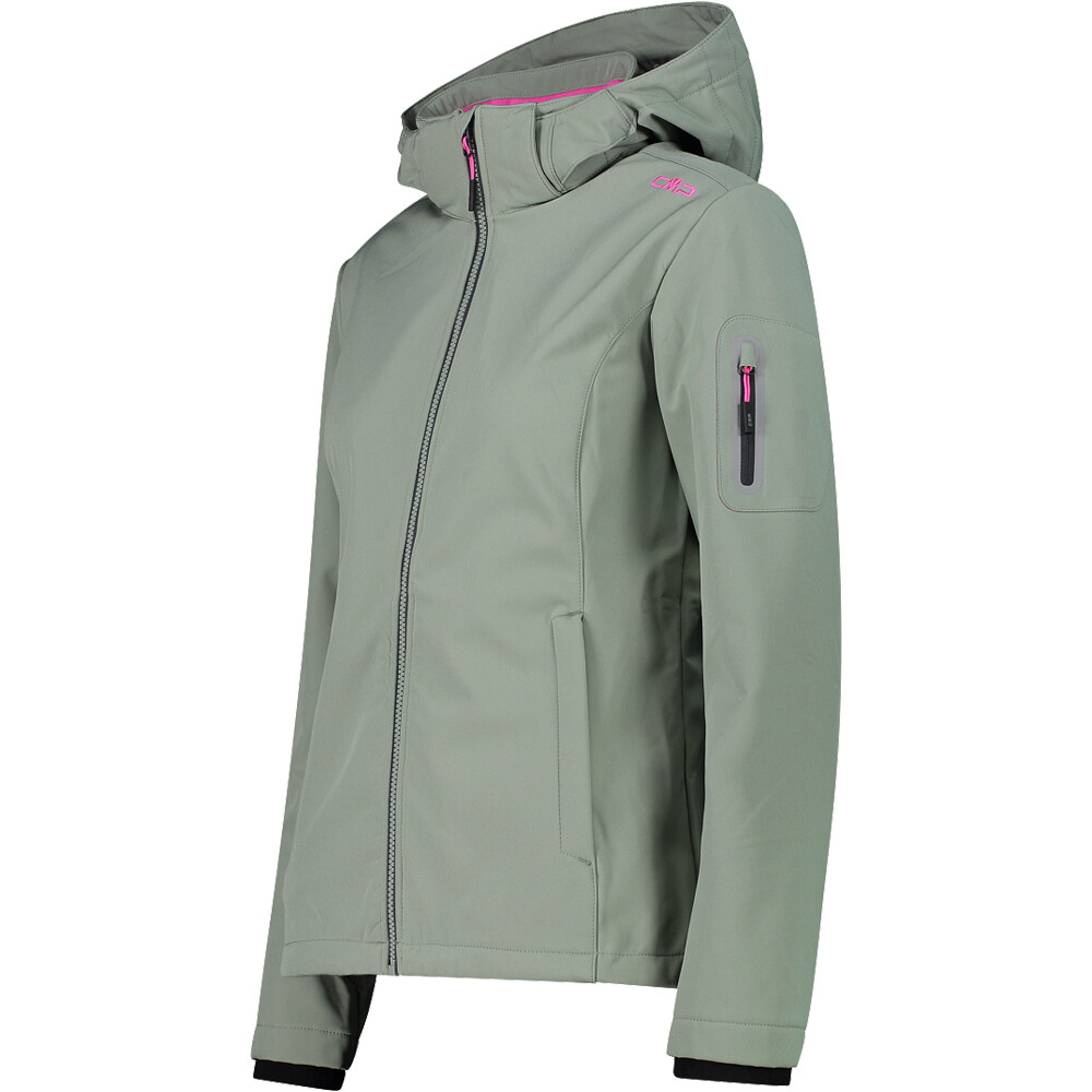 Cmp chaqueta softshell mujer WOMAN JACKET ZIP HOOD vista detalle