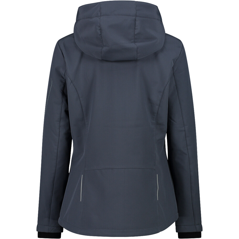 Cmp chaqueta softshell mujer WOMAN JACKET ZIP HOOD vista trasera