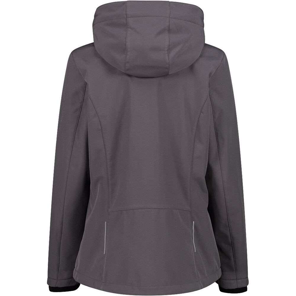 Cmp chaqueta softshell mujer WOMAN JACKET ZIP HOOD vista trasera