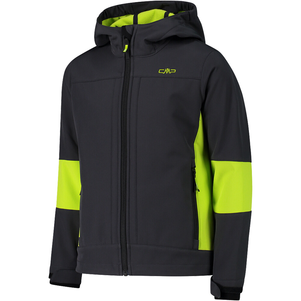 Cmp chaqueta softshell niño KID JACKET FIX HOOD vista detalle