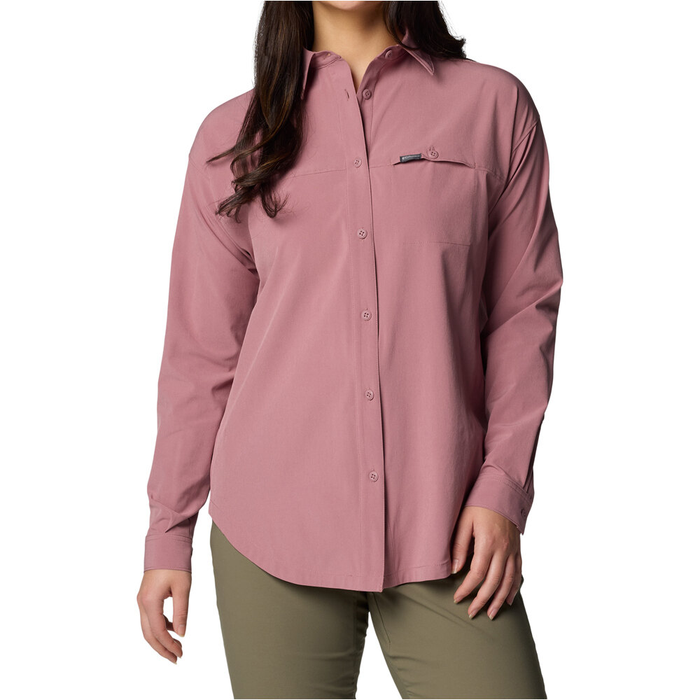 Columbia camisa montaña manga larga mujer Boundless Trek Layering LS II vista frontal