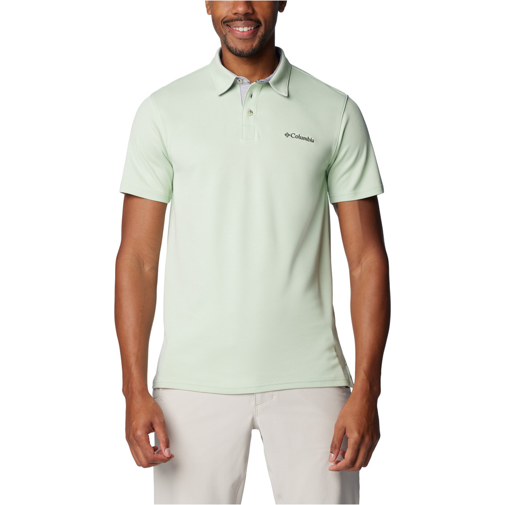 Columbia camiseta montaña manga corta hombre Nelson Point Polo vista frontal