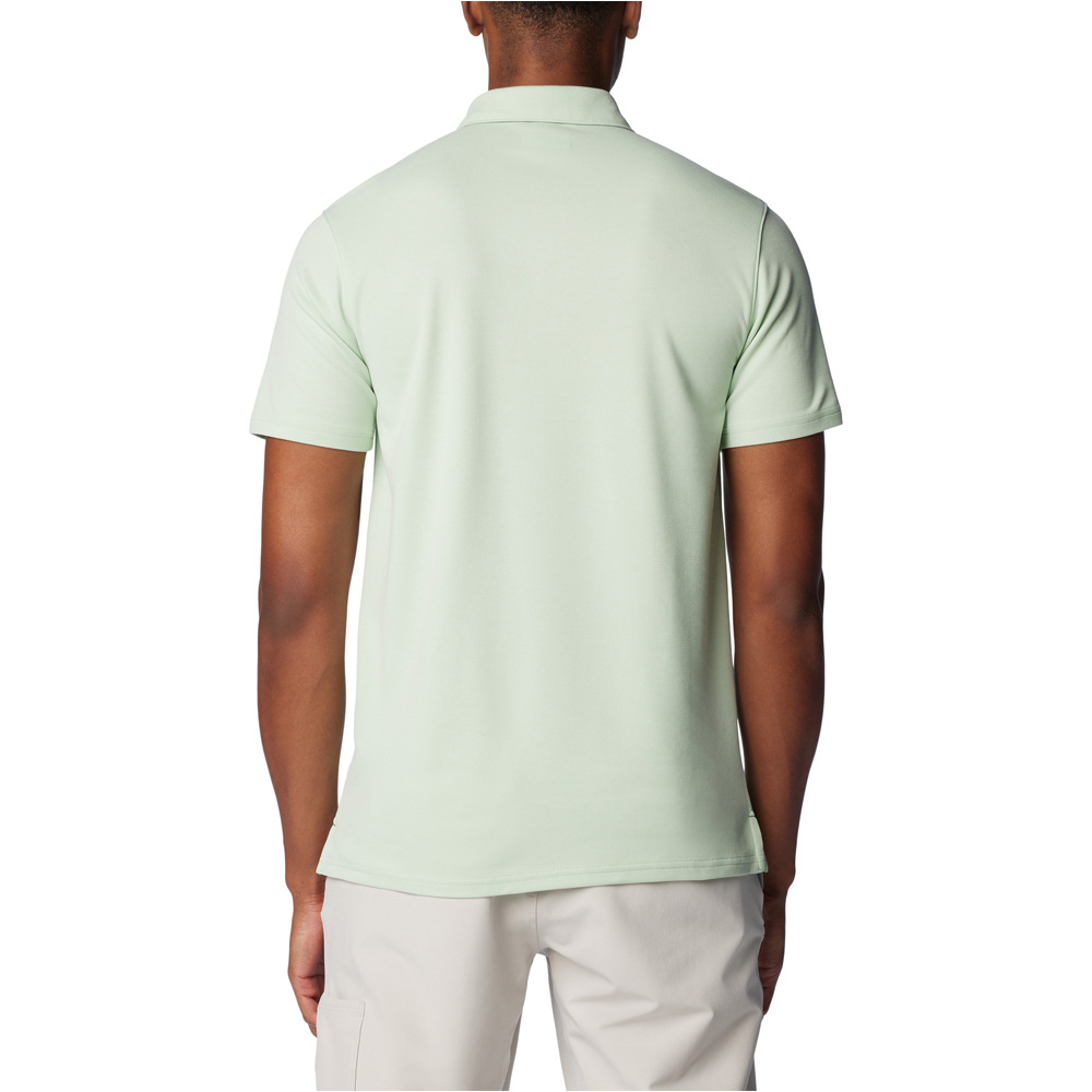 Columbia camiseta montaña manga corta hombre Nelson Point Polo vista trasera