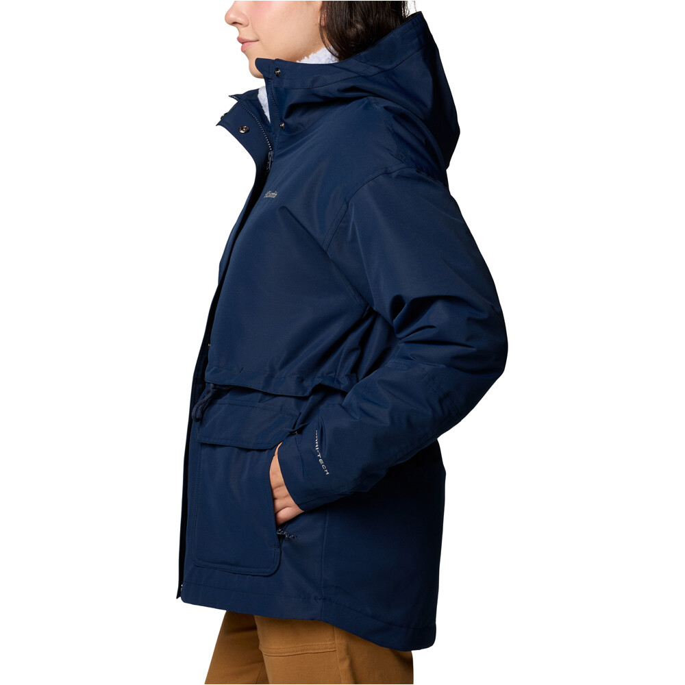 Columbia chaqueta impermeable insulada mujer Drop Ridge II Interchange Jacket vista detalle