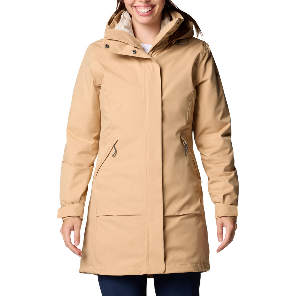 Columbia chaqueta impermeable insulada mujer Pulaski II Interchange Jacket vista frontal