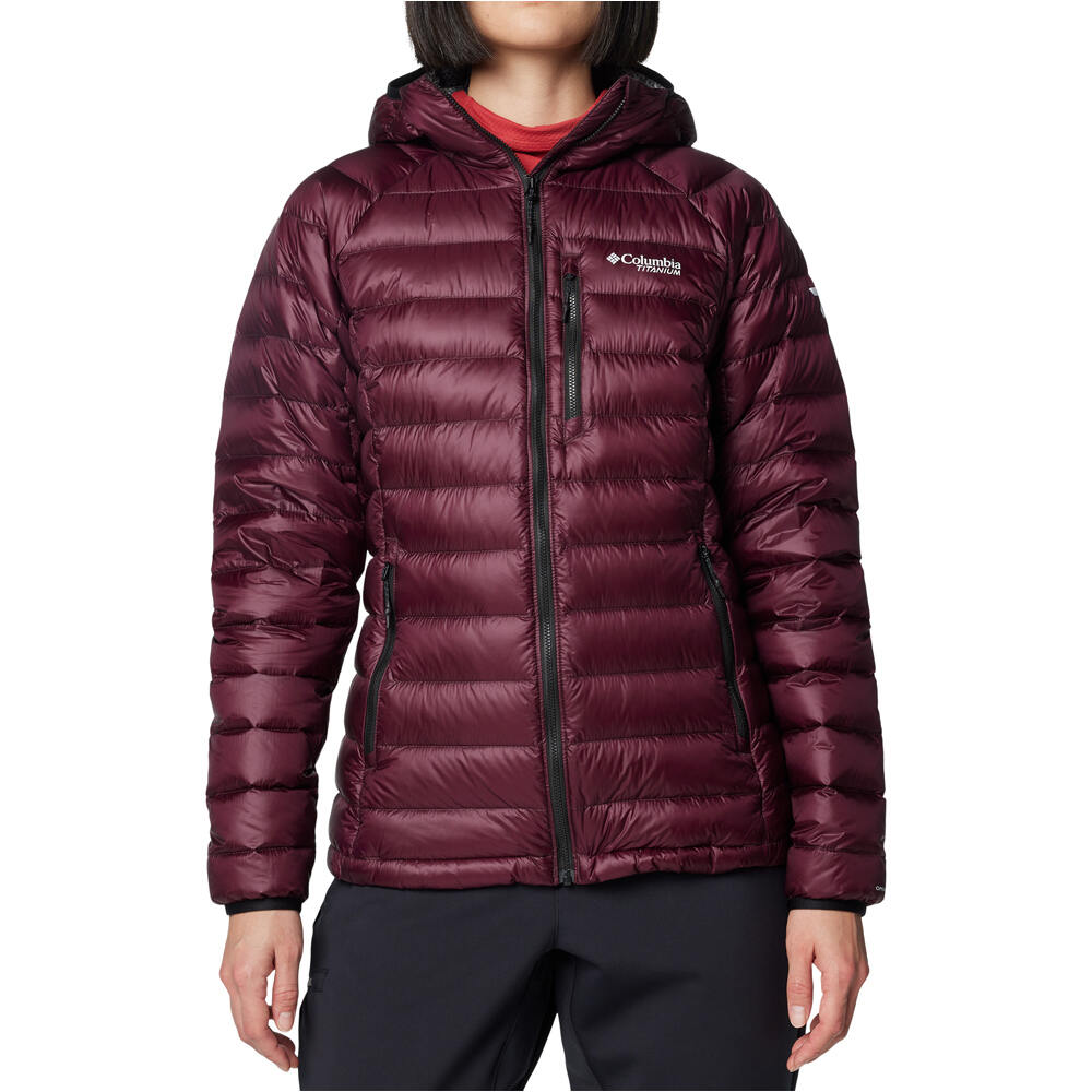 Columbia chaqueta outdoor mujer Arctic Crest Down Hooded Jacket vista frontal