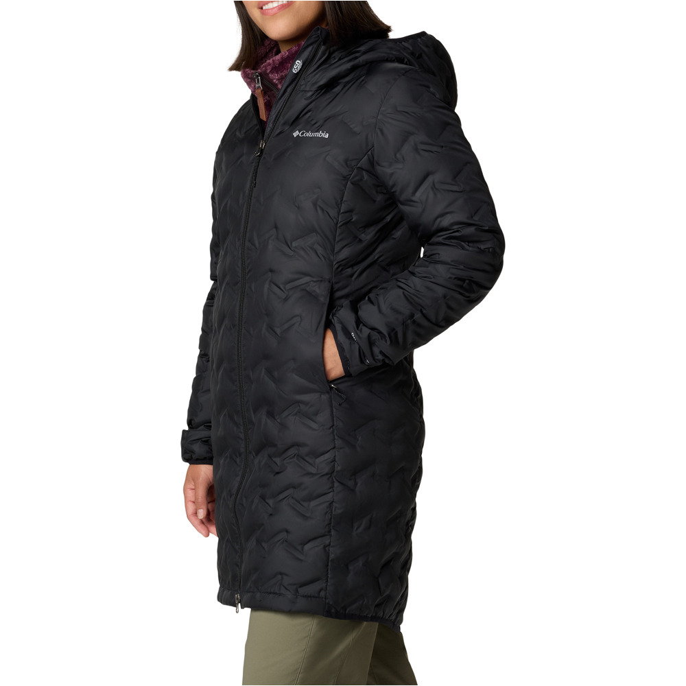 Columbia chaqueta outdoor mujer Delta Ridge II Long Down Jacket vista detalle