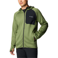 Columbia forro polar hombre Triple Canyon Grid Fleece Hooded FZ II vista detalle