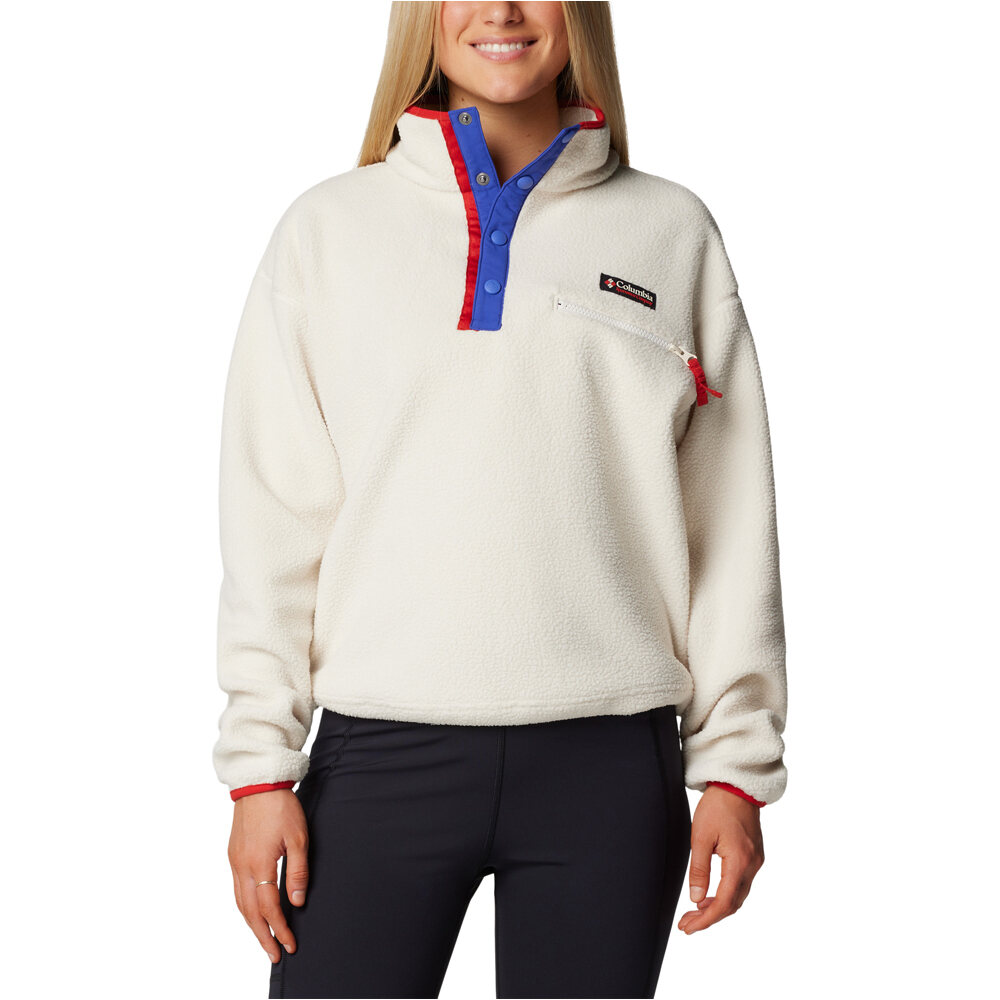 Columbia forro polar mujer Helvetia II Cropped Half Snap Fleece vista frontal