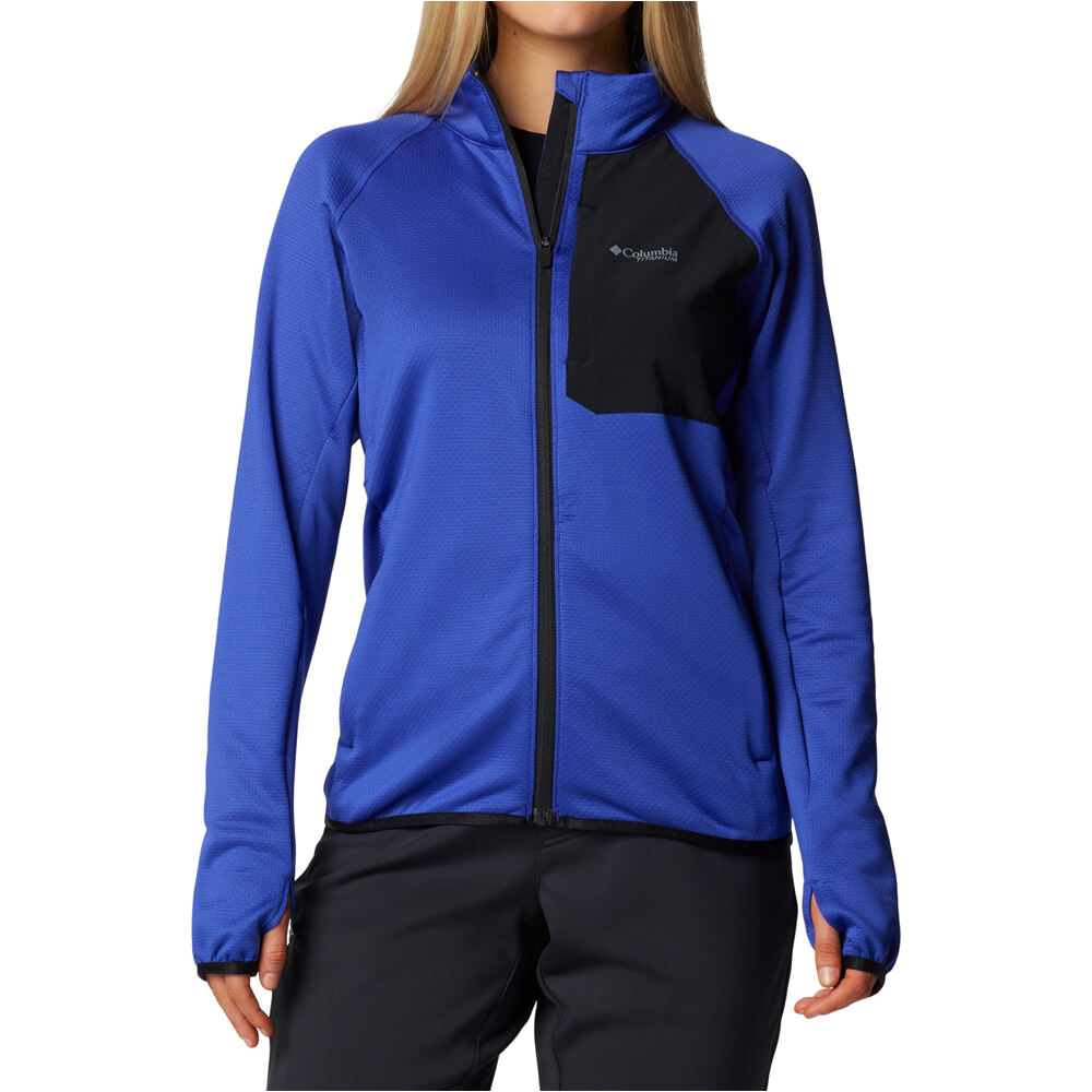 Columbia forro polar mujer Triple Canyon Grid Fleece FZ vista frontal