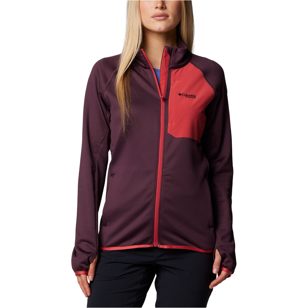 Columbia forro polar mujer Triple Canyon Grid Fleece FZ vista frontal