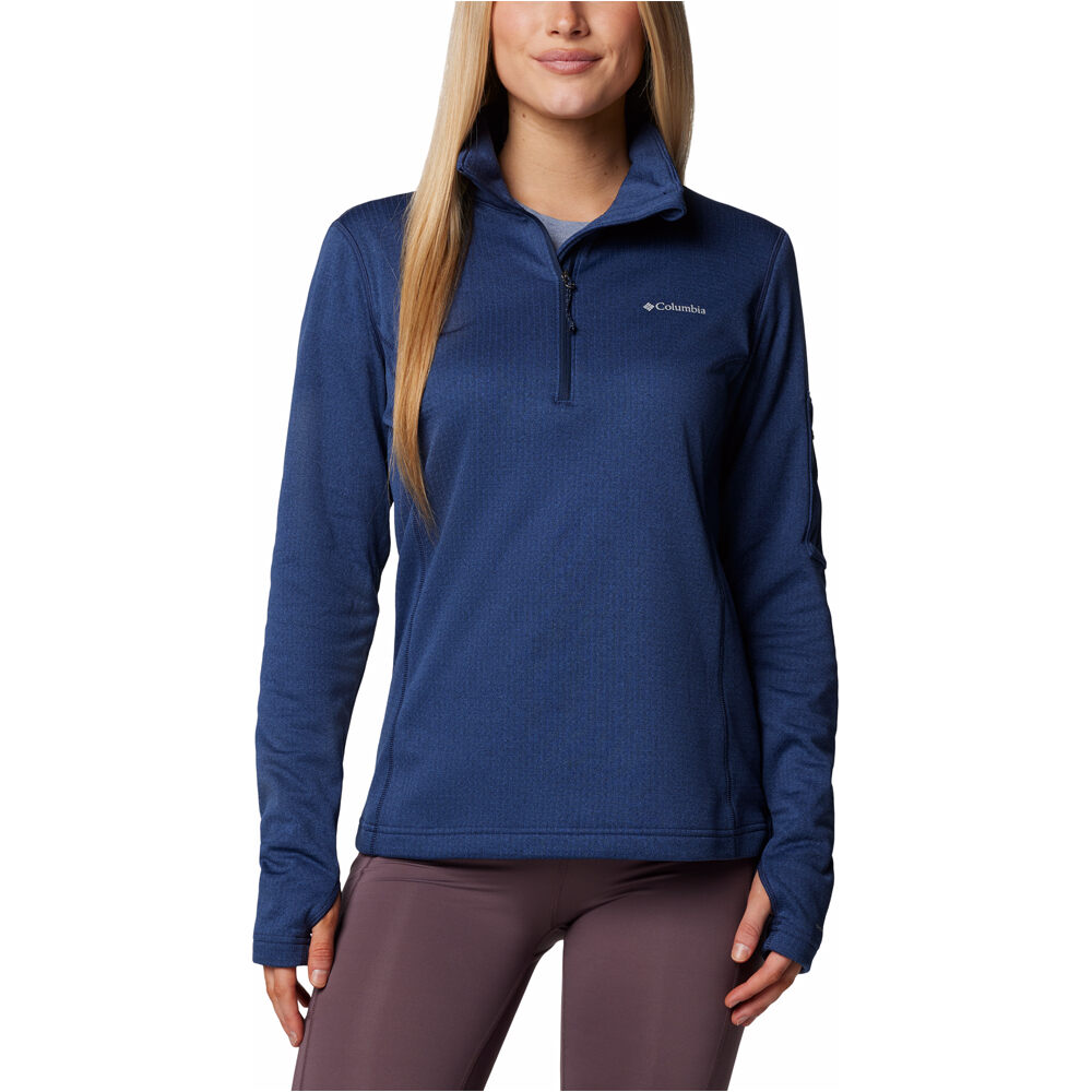 Columbia forro polar mujer W Park View Grid Fleece 1/2 Zip vista frontal