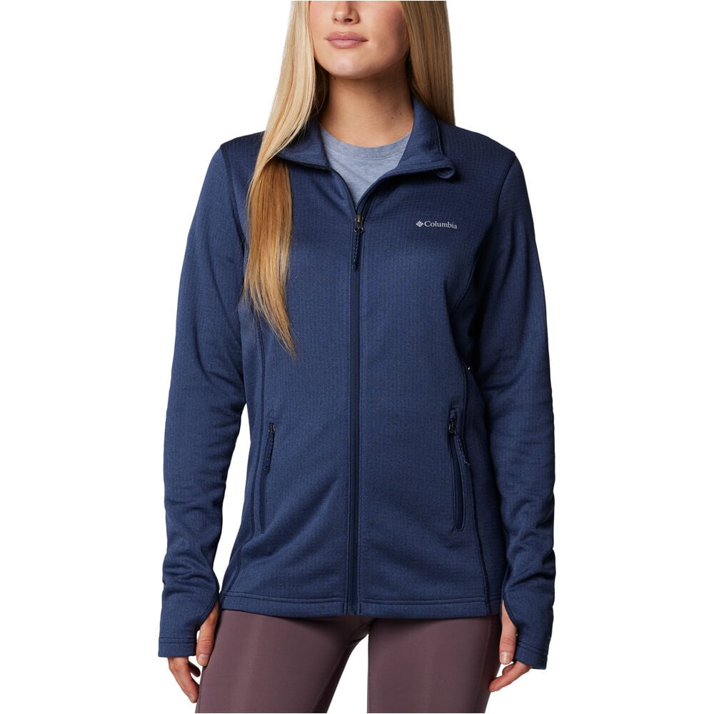 Columbia forro polar mujer W Park View Grid Fleece Full Zip vista frontal