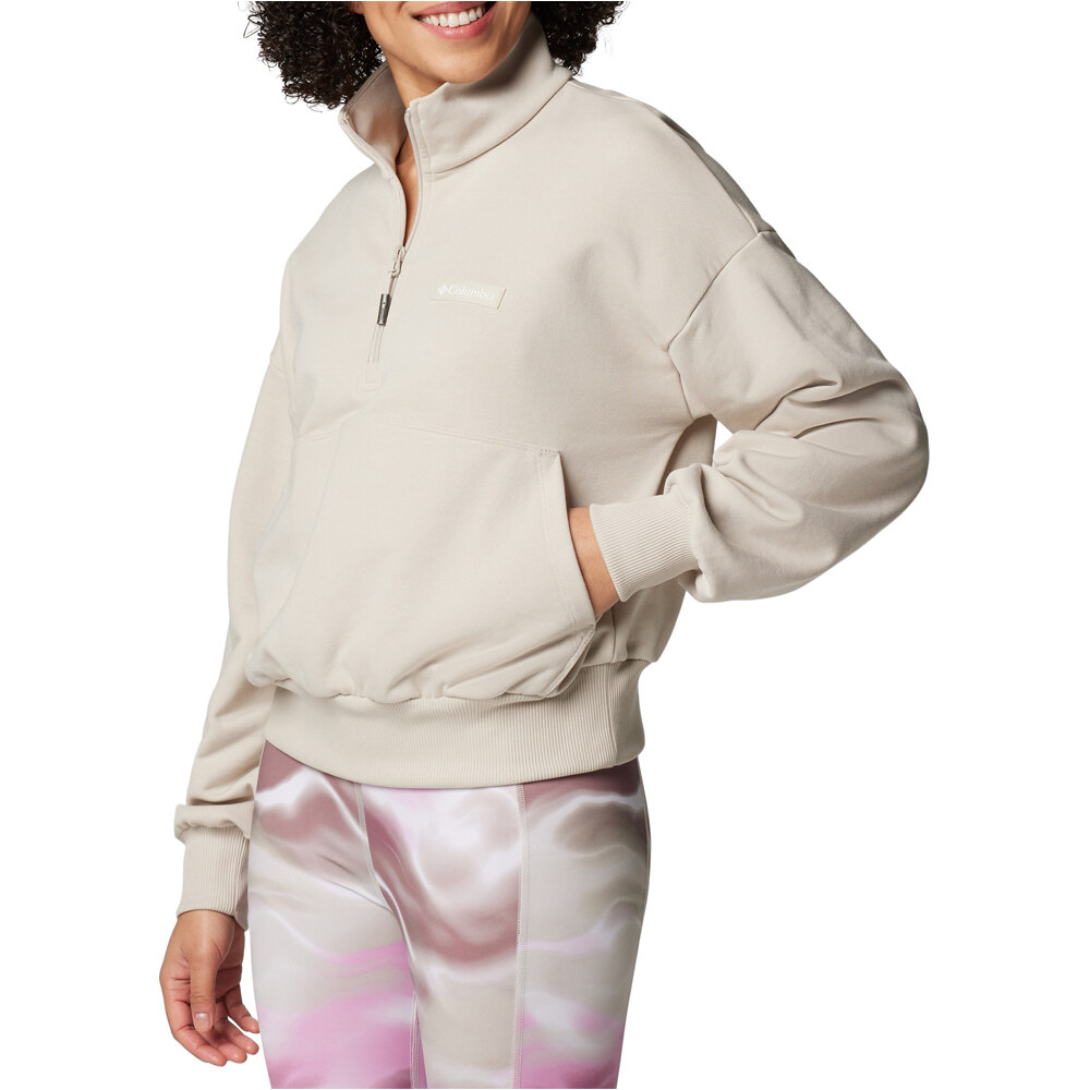 Columbia Sudaderas Montaña Mujer Marble Canyon French Terry Quarter Zip vista detalle