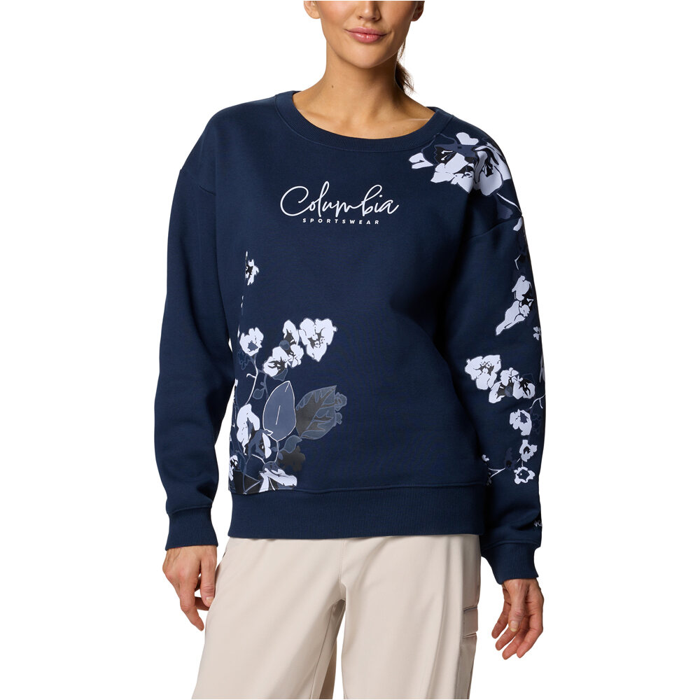 Columbia Sudaderas Montaña Mujer Meridian Creek Crew vista frontal