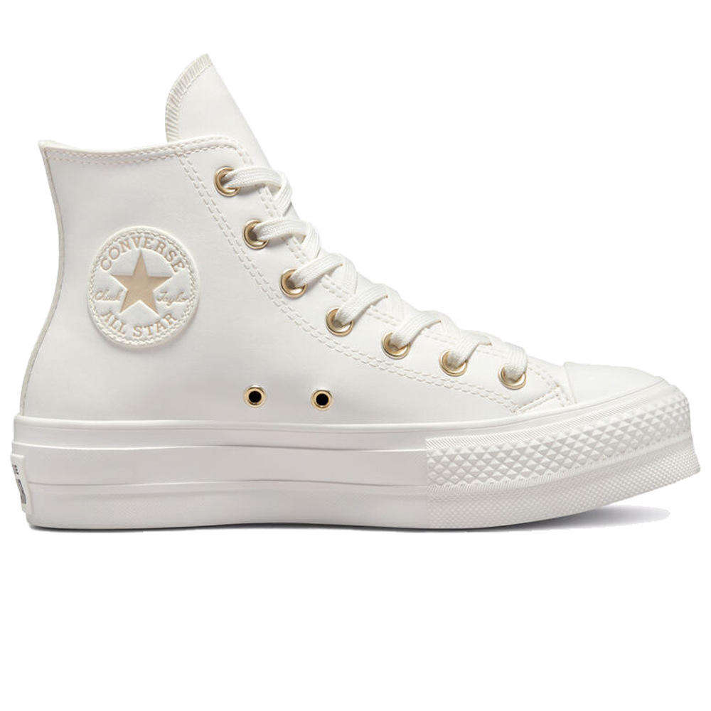 Converse zapatilla moda mujer CHUCK TAYLOR ALL STAR LIFT PLATFORM MONO WHITE lateral exterior